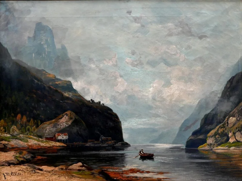 1804-Johann Jacob Metzler - Scena tratta dal fiordo di Hardanger in Norvegia